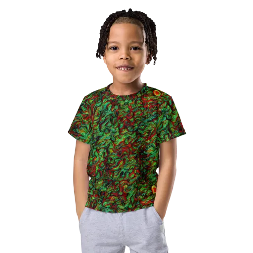 Viridian Fever on a Kids Crew Neck T-Shirt