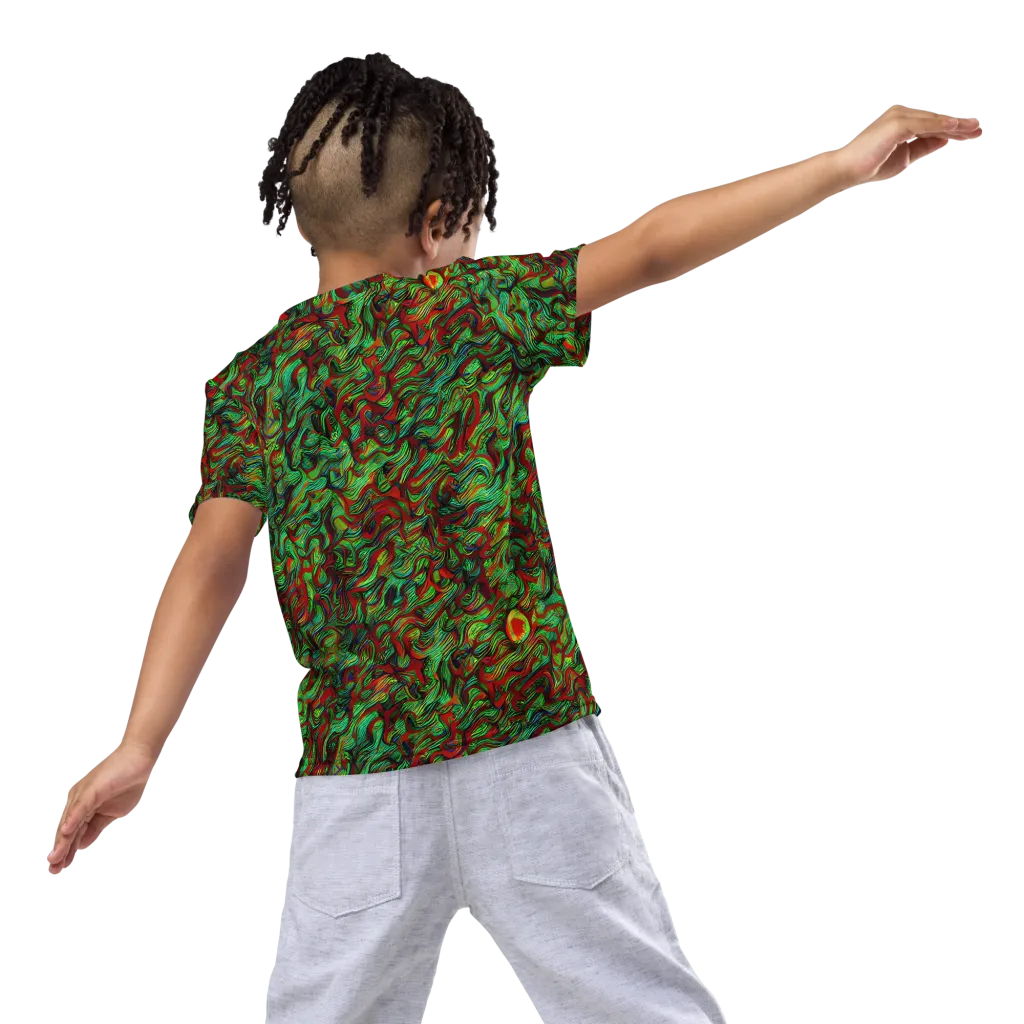 Viridian Fever on Kids Crew Neck T-Shirt — Back