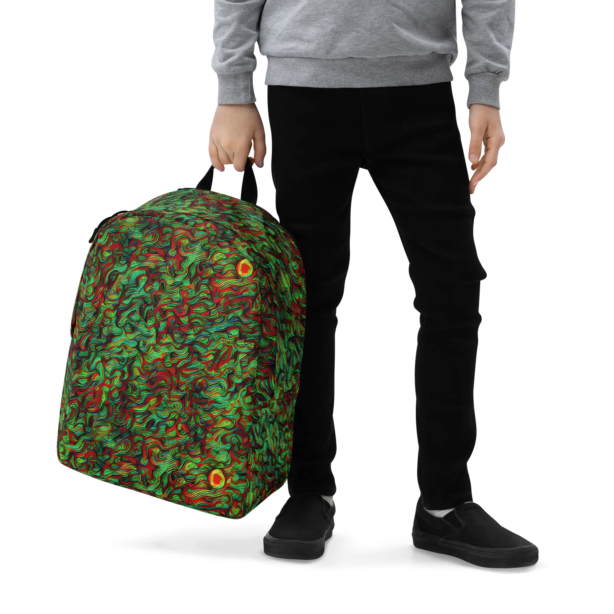 Viridian Fever on Minimalist Backpack — Zoomed-in