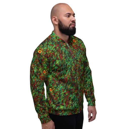 Viridian Fever on a Bomber Jacket