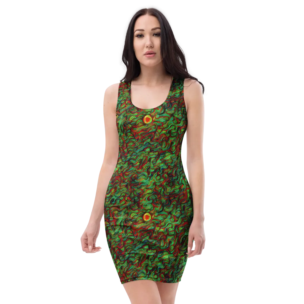 Viridian Fever on Bodycon Dress — Front
