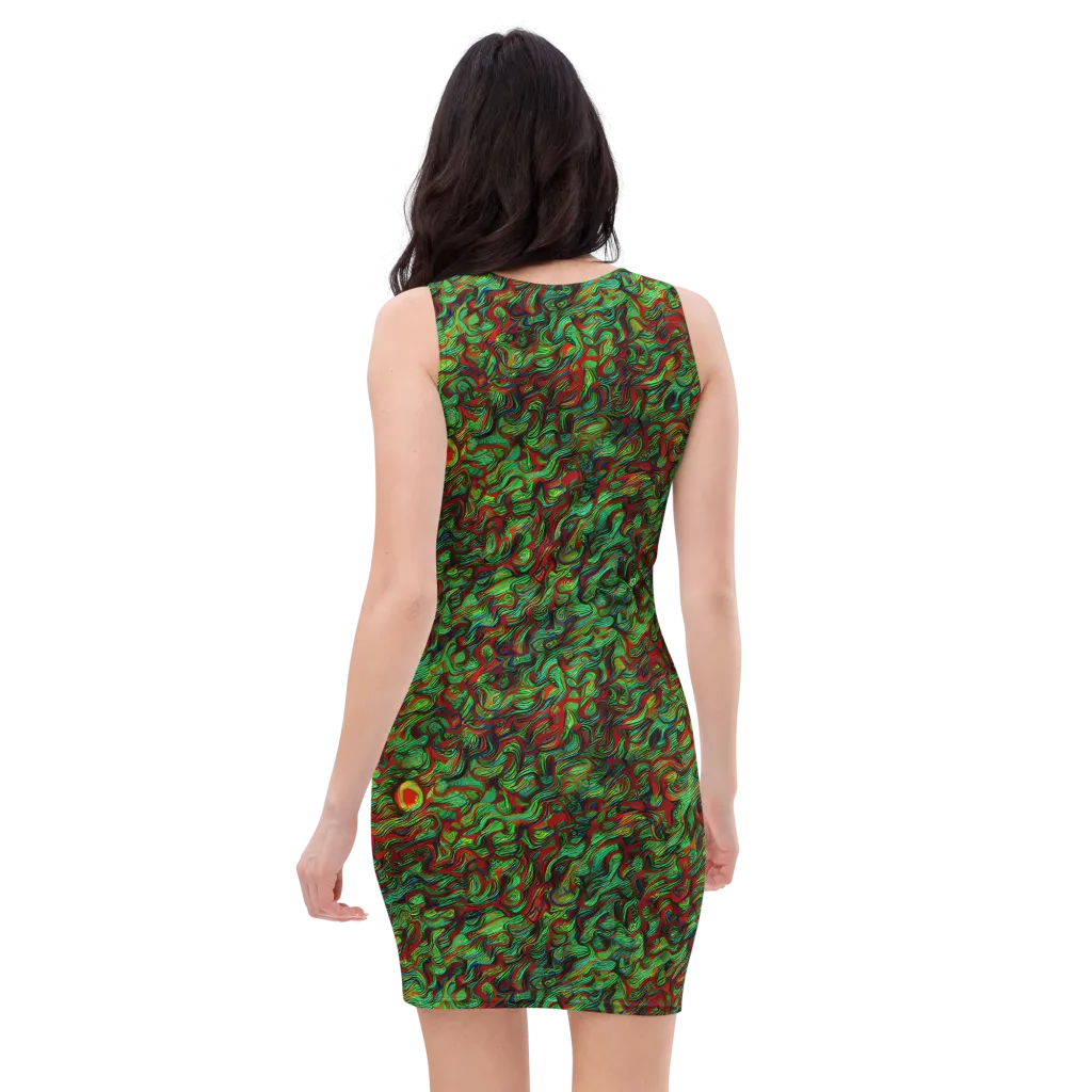 Viridian Fever on Bodycon Dress — Back