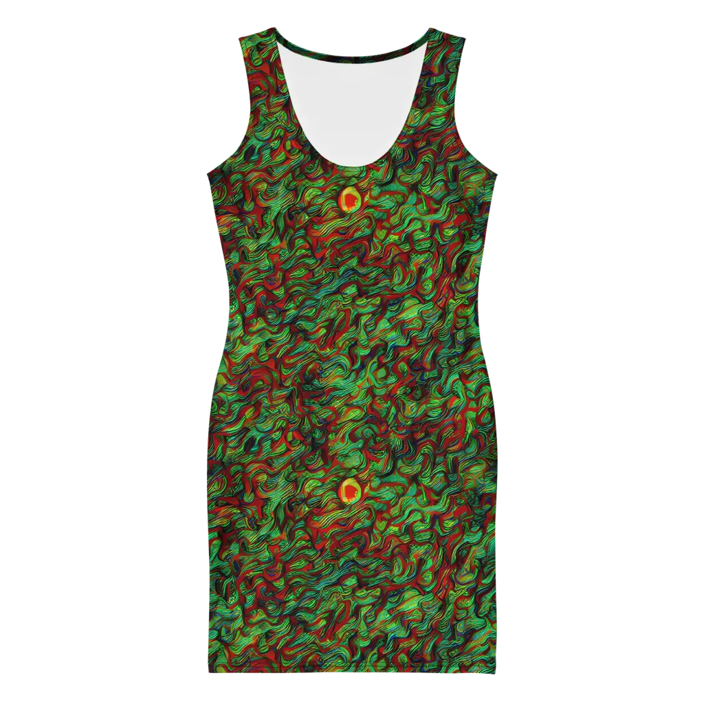 Viridian Fever on Bodycon Dress — Front