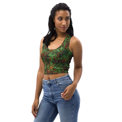 Viridian Fever on a Crop Top