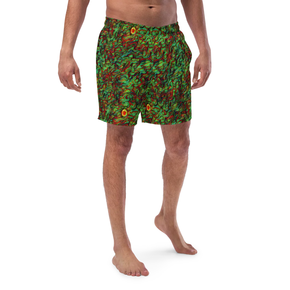 Viridian Fever on Swim Trunks — Front