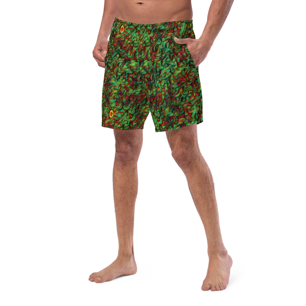 Viridian Fever on Swim Trunks — Left Front