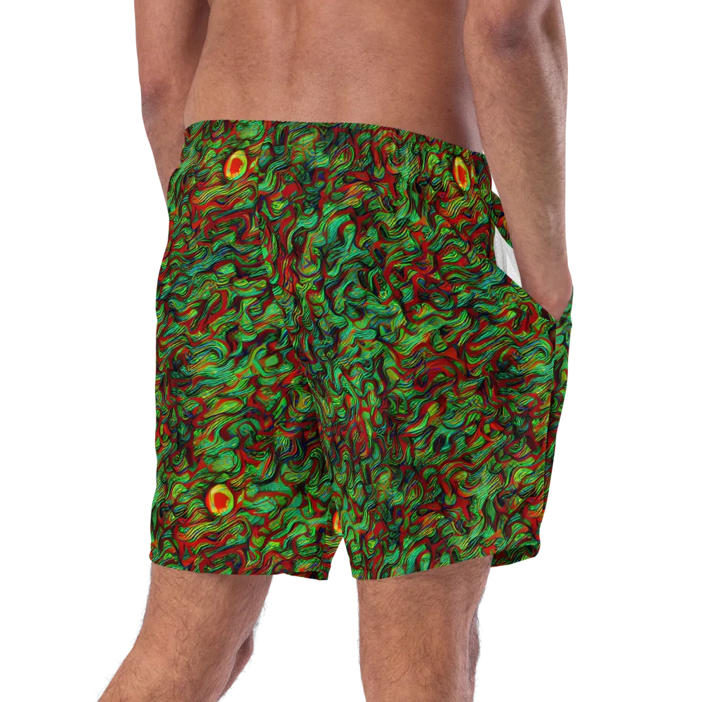 Viridian Fever on Swim Trunks — Right Back