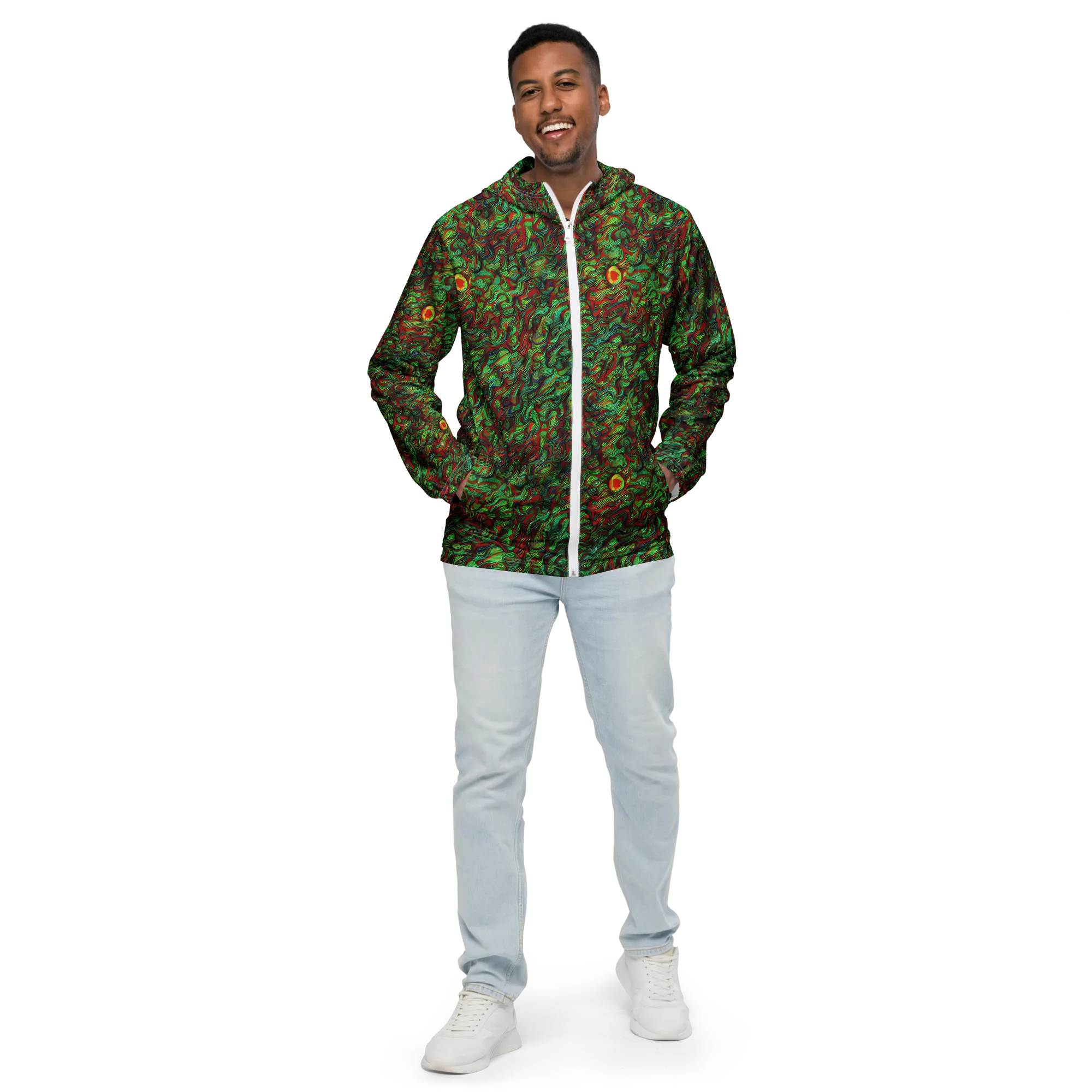 Viridian Fever on Men's Windbreaker — Front