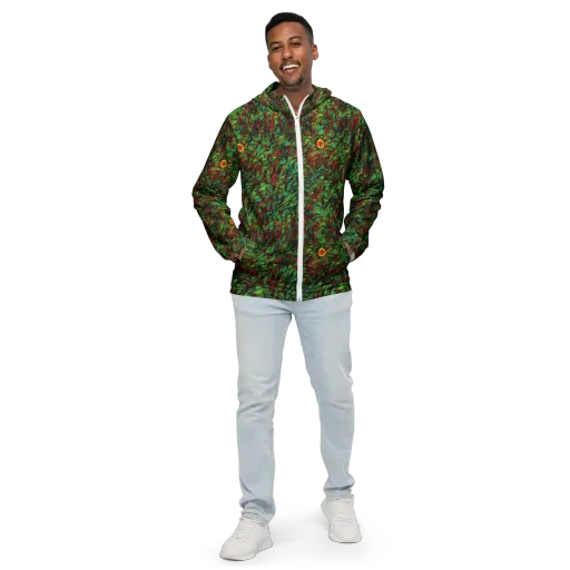 Viridian Fever on a Men's Windbreaker