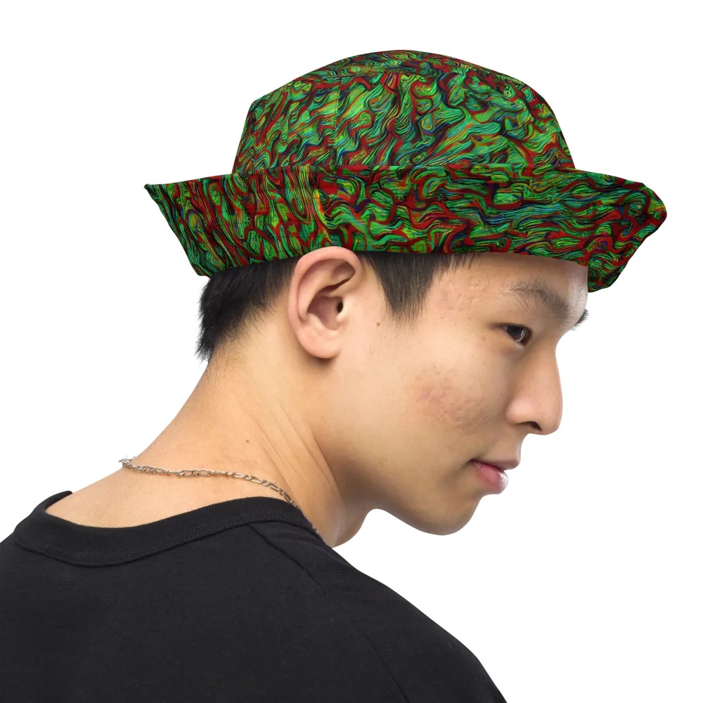 Viridian Fever on Reversible Bucket Hat — Right Outside
