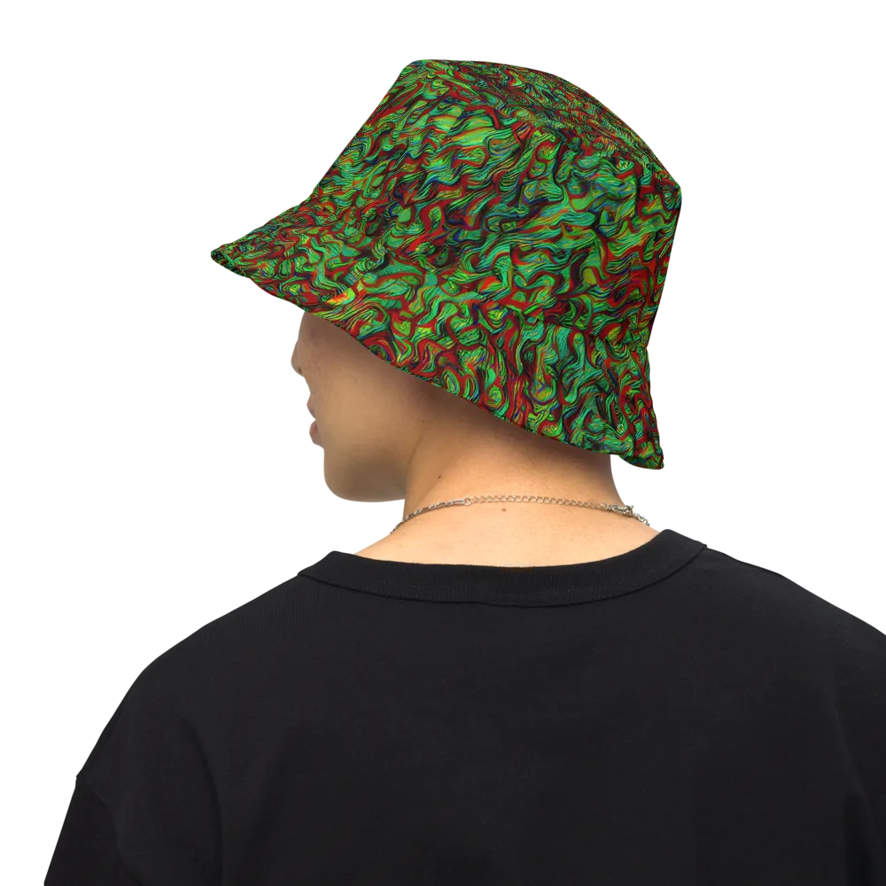 Viridian Fever on Reversible Bucket Hat — Back Inside