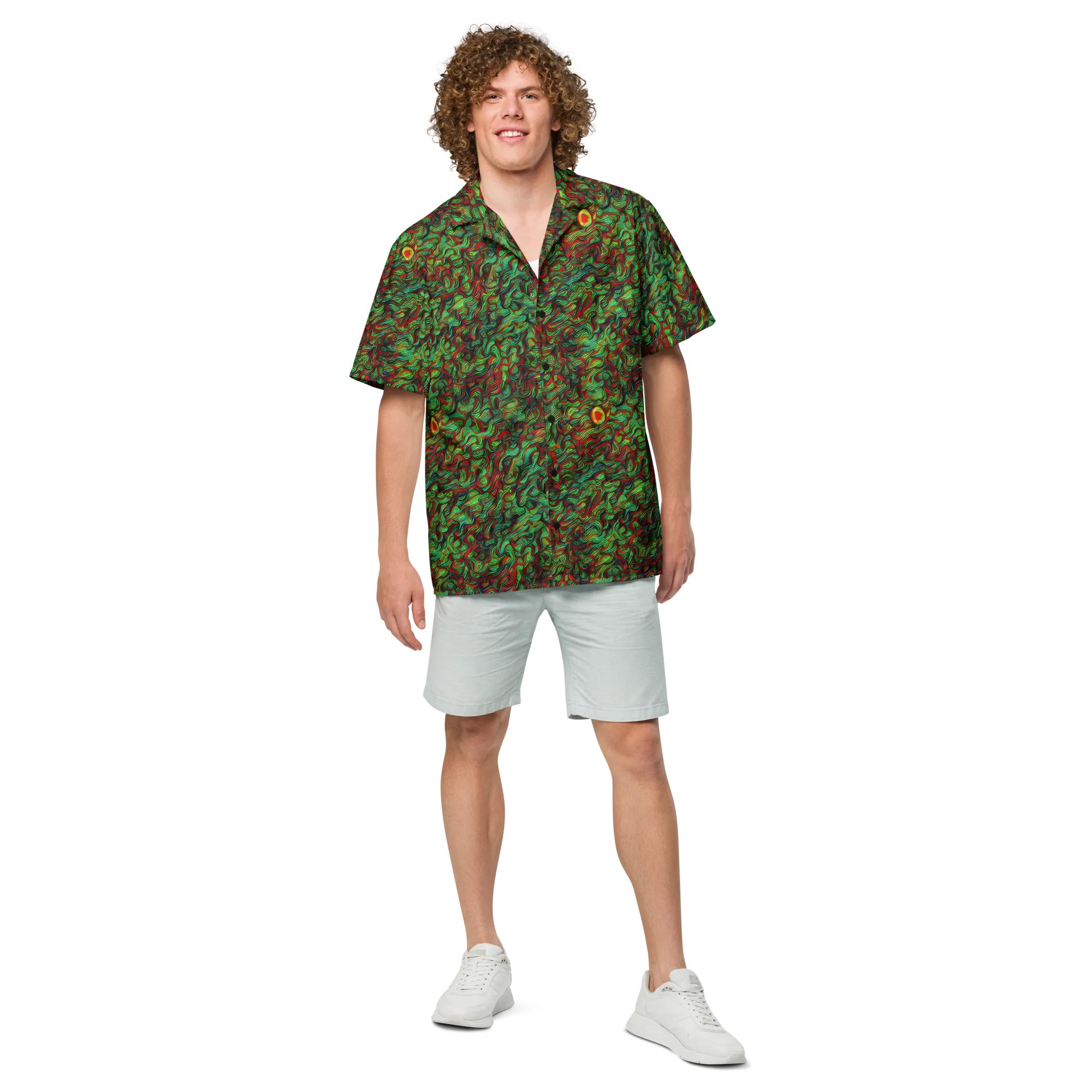 Viridian Fever on Button Shirt — Front