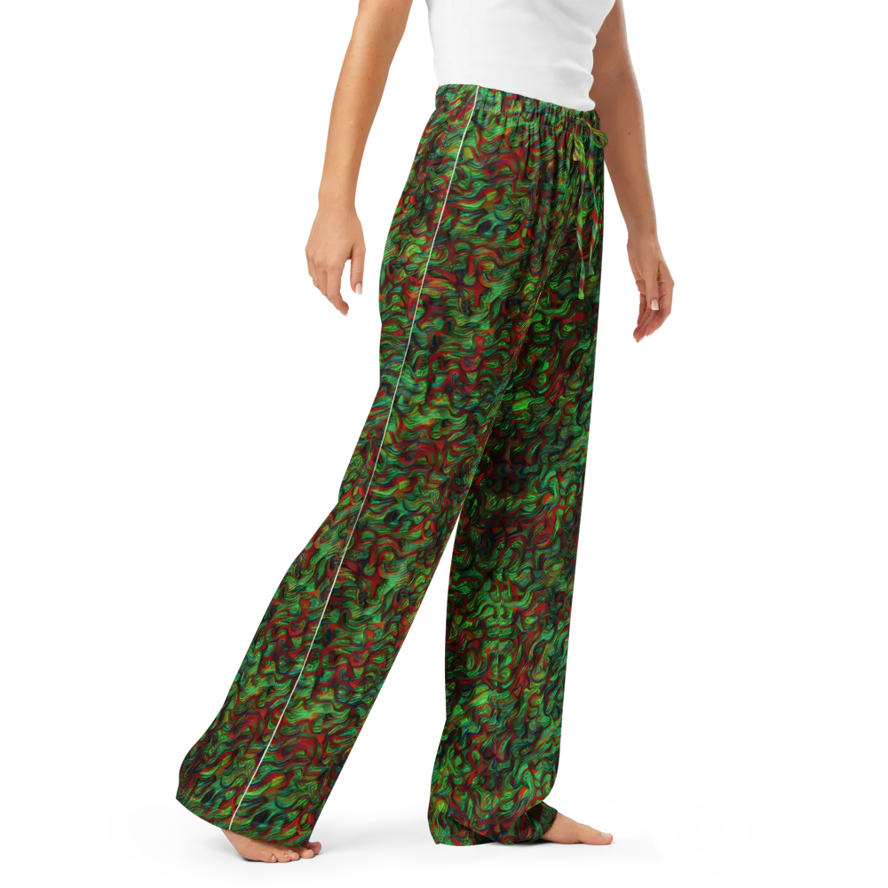 Viridian Fever on Women's Pajama Pants — Right Front