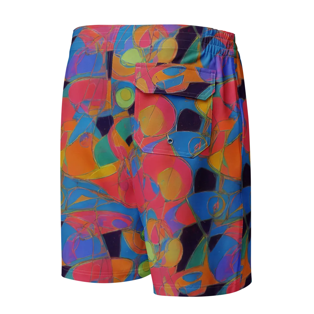 Mosaic Fever on Men's Board Shorts — Back