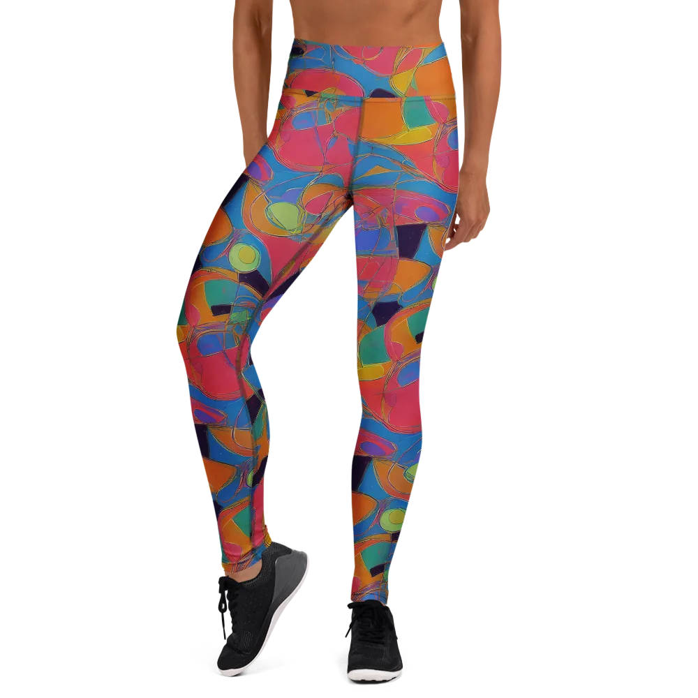 Mosaic Fever on Yoga Leggings — Front