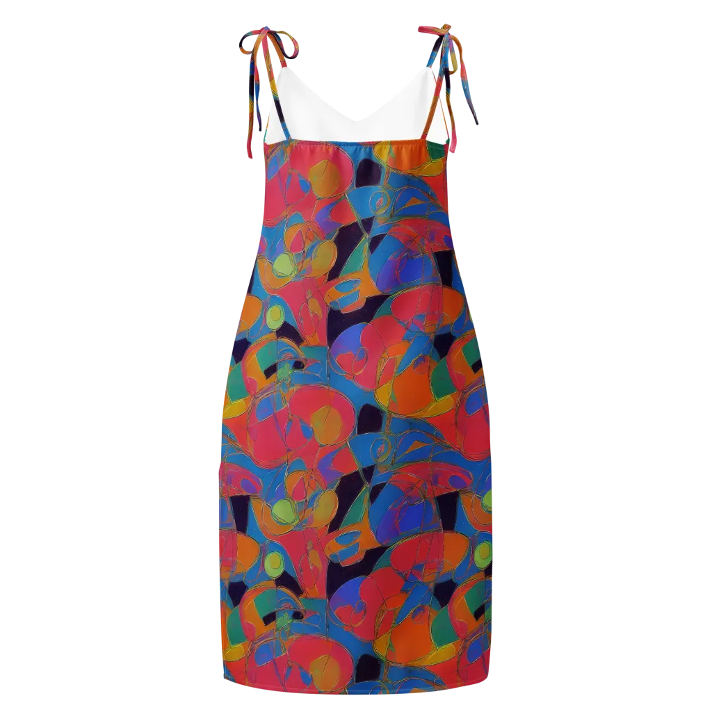 Mosaic Fever on Slip Dress — Back