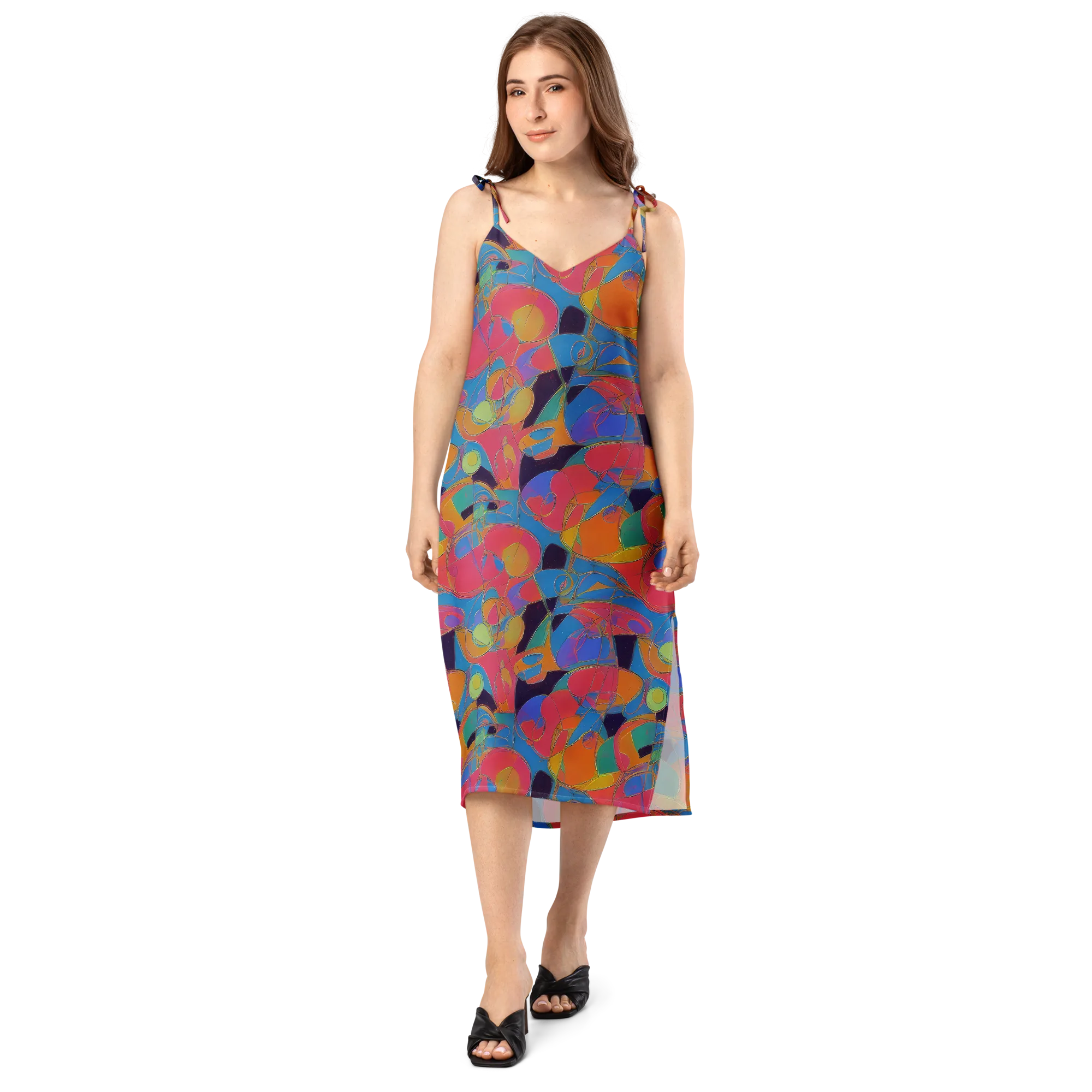 Mosaic Fever on Slip Dress — Front