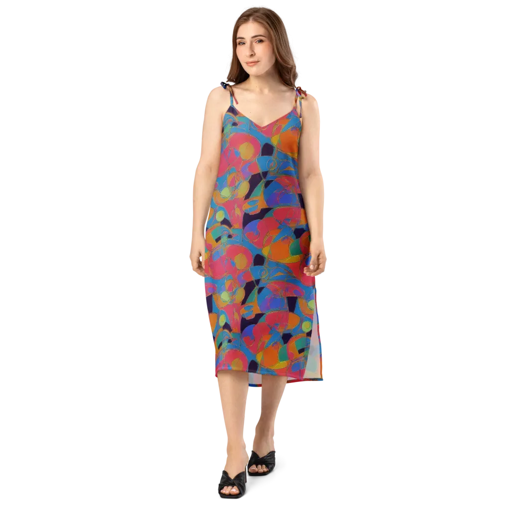 Mosaic Fever on Slip Dress — Front