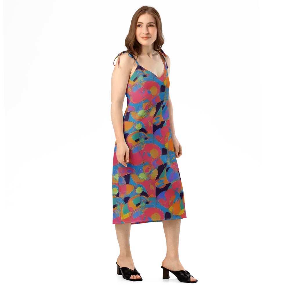 Mosaic Fever on Slip Dress — Right Front