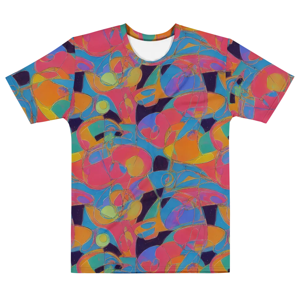 Mosaic Fever on Men's Cotton Crew Neck T-Shirt — Front