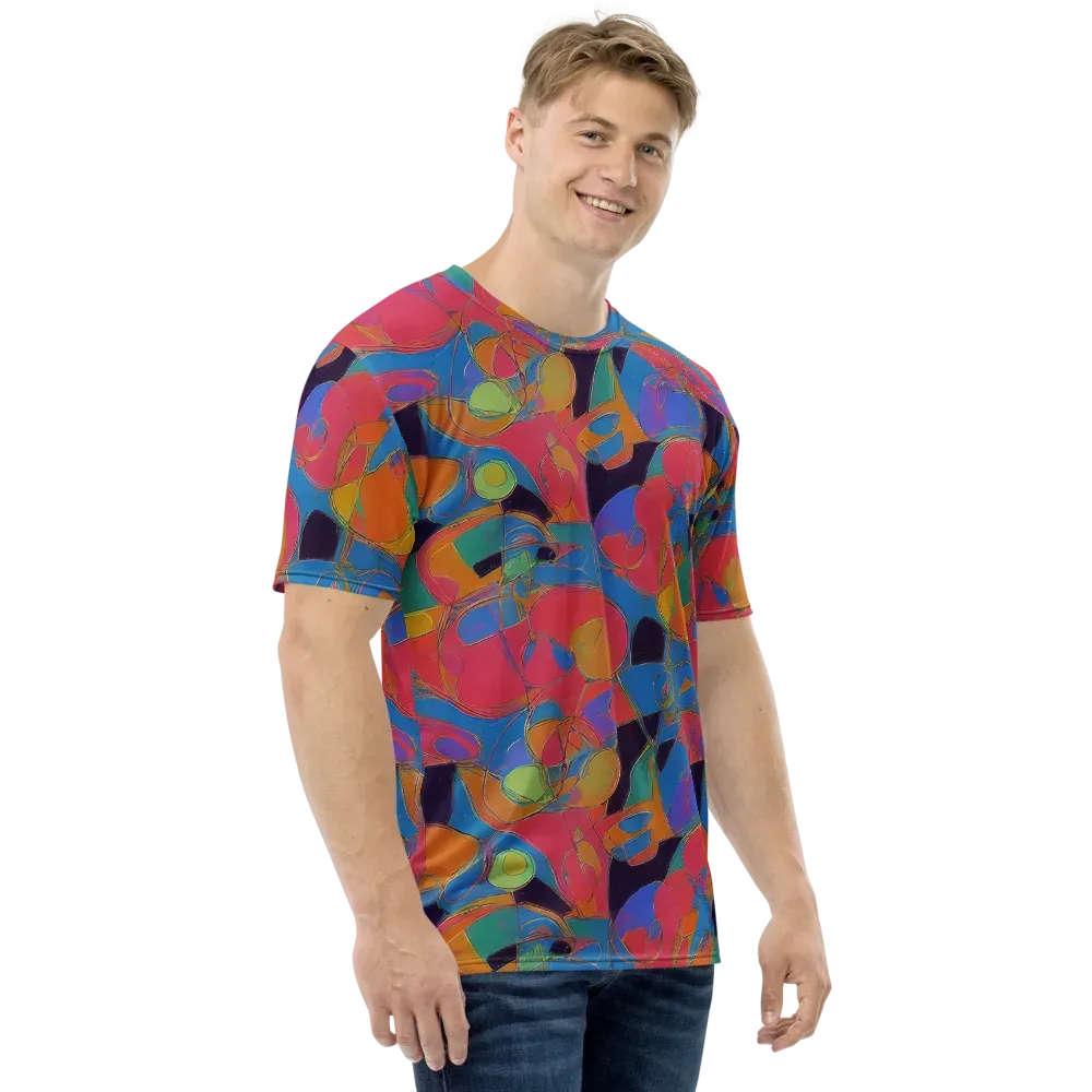 Mosaic Fever on Men's Crew Neck T-Shirt — Right