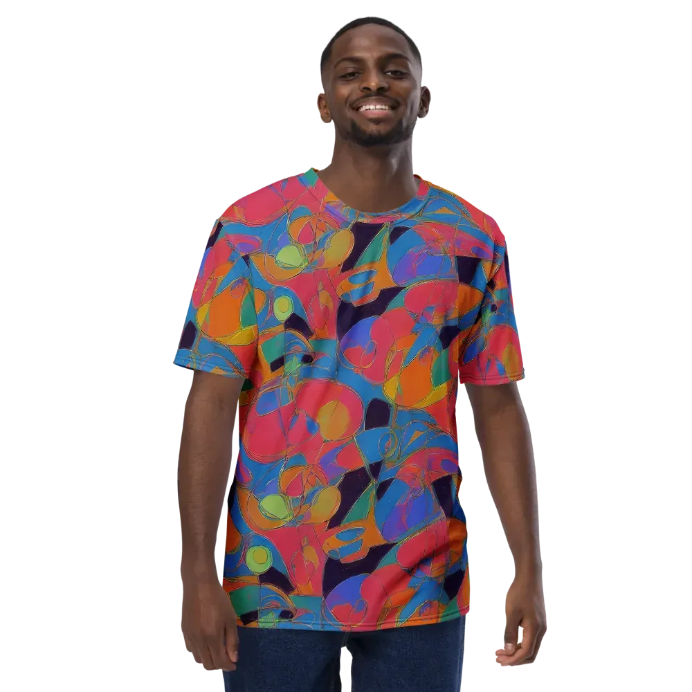 Mosaic Fever on Men's Crew Neck T-Shirt — Front