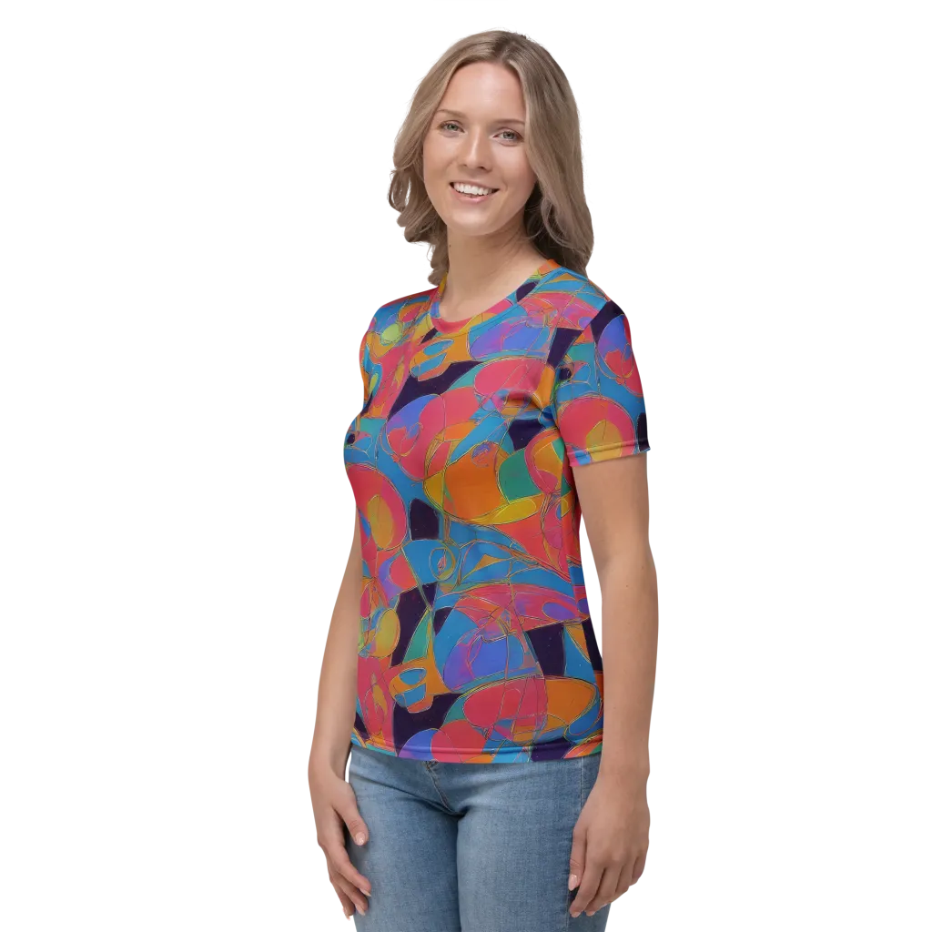 Mosaic Fever on Women's Crew Neck T-Shirt — Left