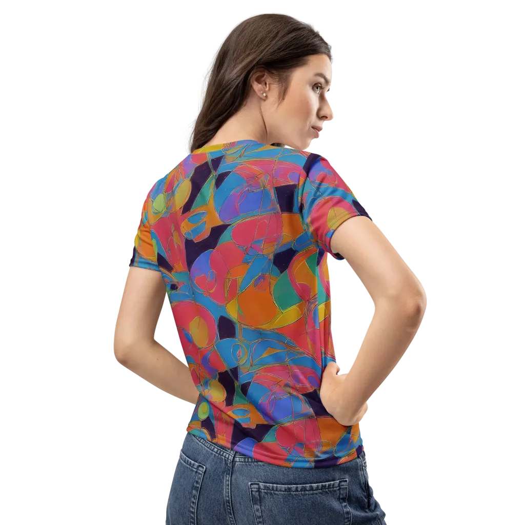 Mosaic Fever on Women's Crew Neck T-Shirt — Back