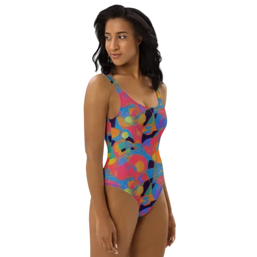 Mosaic Fever on a One-Piece Swimsuit