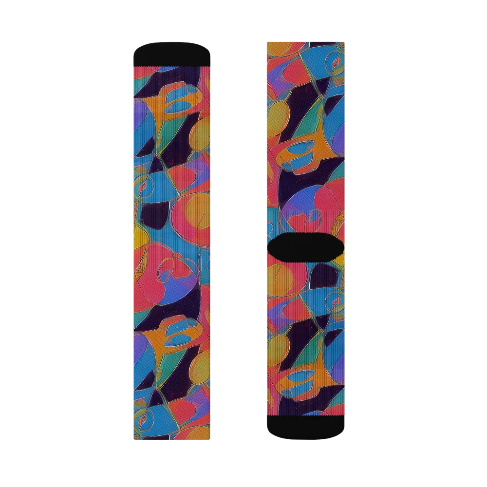 Mosaic Fever on Socks — Right Sock