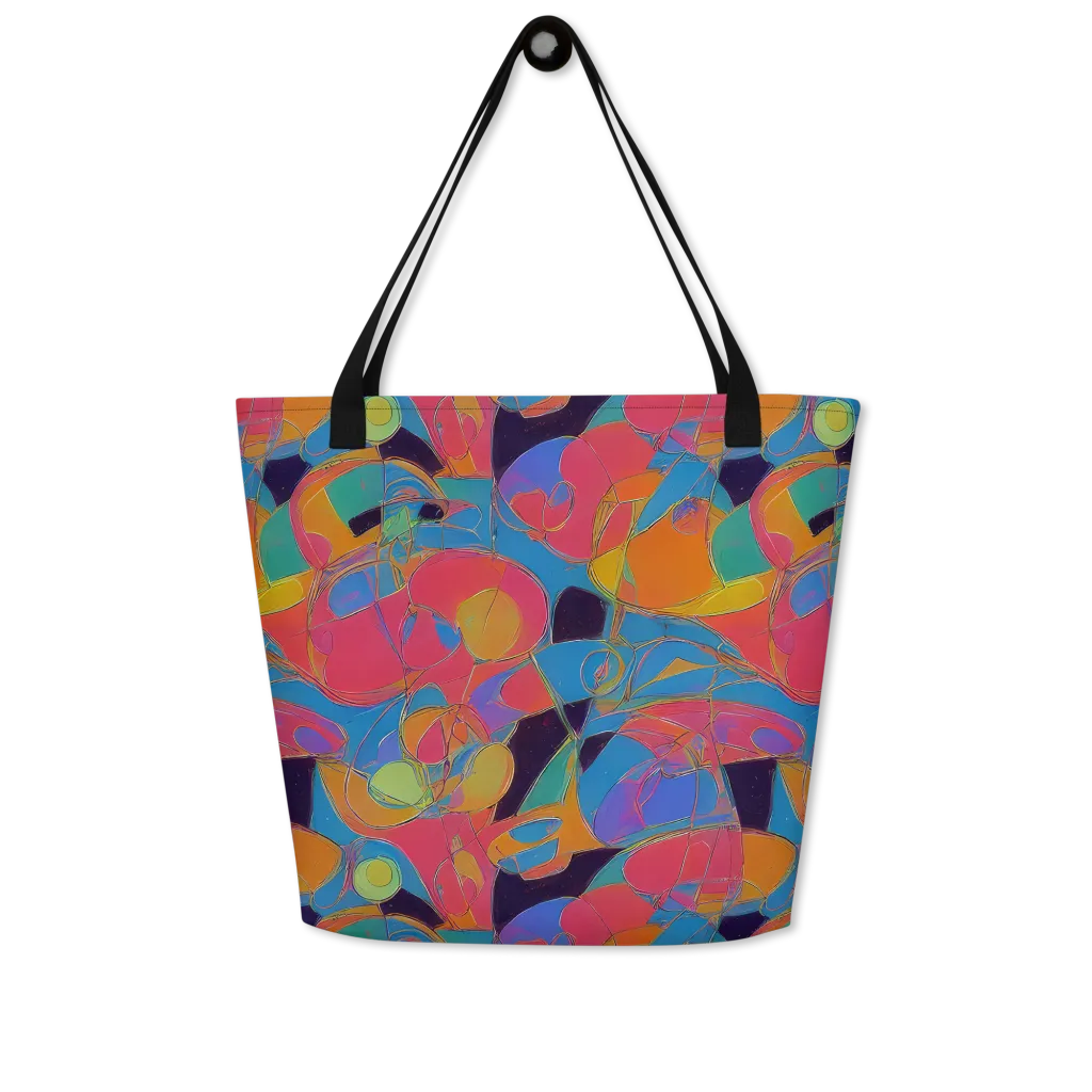 Mosaic Fever on Large Tote Bag W/ Pocket — Front
