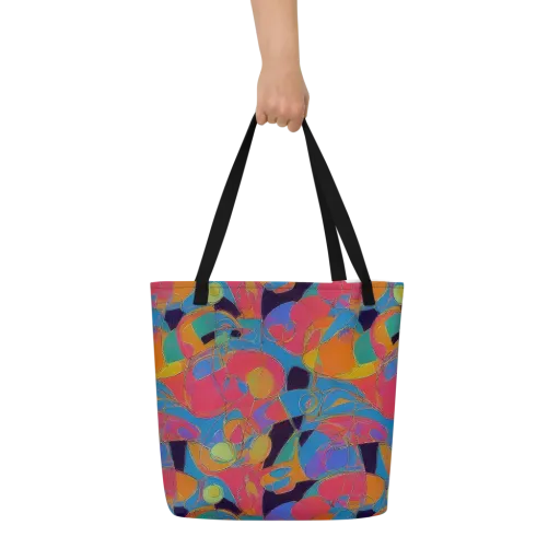 Mosaic Fever on a Large Tote Bag W/ Pocket