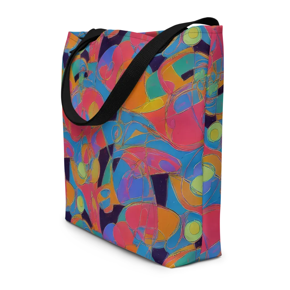 Mosaic Fever on Large Tote Bag W/ Pocket — Front