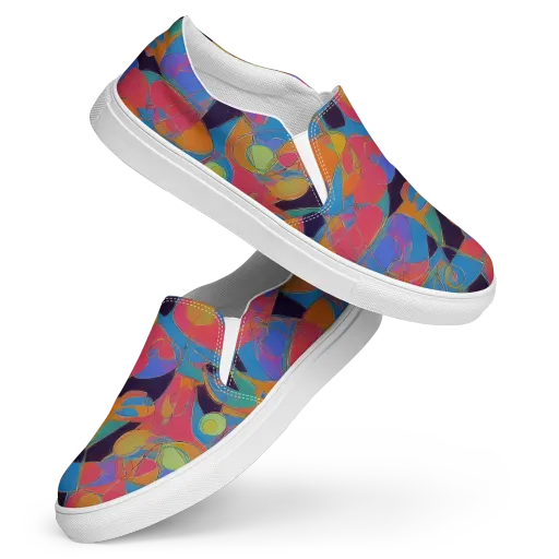 Mosaic Fever on a Women's Slip-On Canvas Shoes