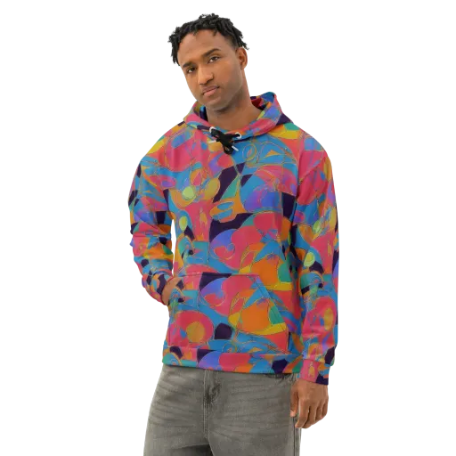 Mosaic Fever on a Cotton Hoodie