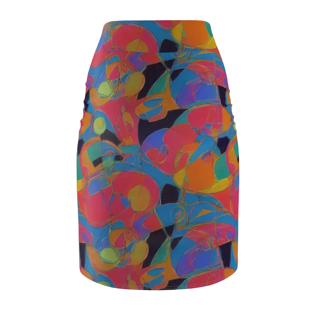 Mosaic Fever on Pencil Skirt — Back