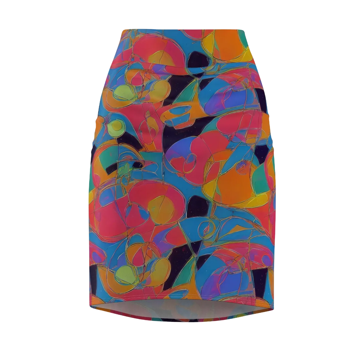 Mosaic Fever on Pencil Skirt — Front