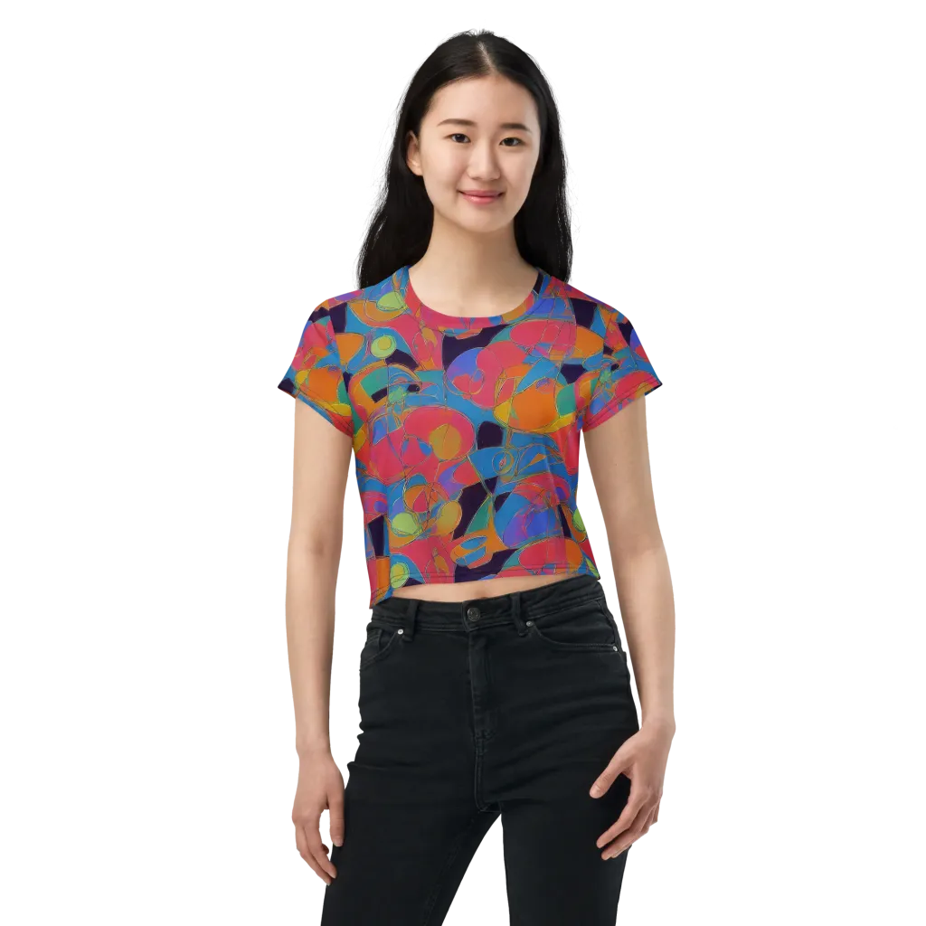 Mosaic Fever on Crop Tee — Front