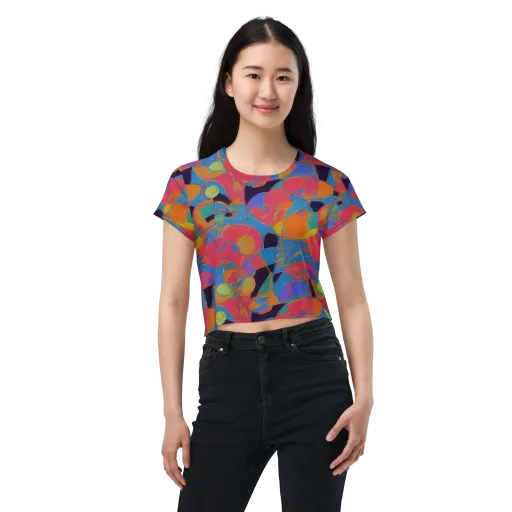 Mosaic Fever on a Crop Tee
