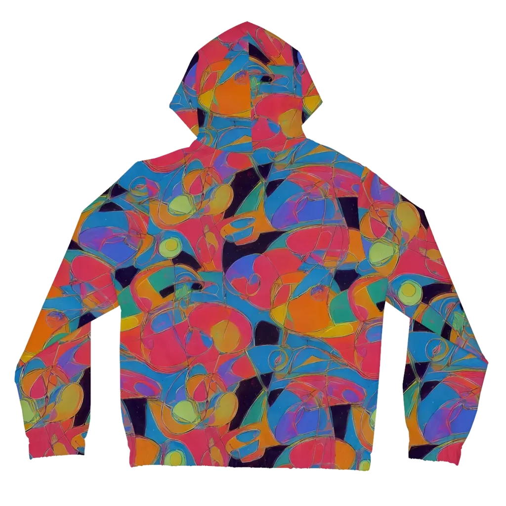 Mosaic Fever on Women's Full-Zip Hoodie — Back