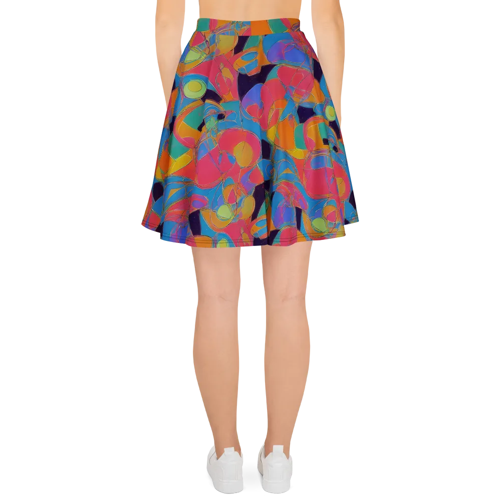 Mosaic Fever on Skater Skirt — Back