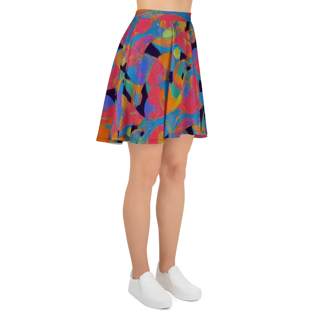 Mosaic Fever on Skater Skirt — Right