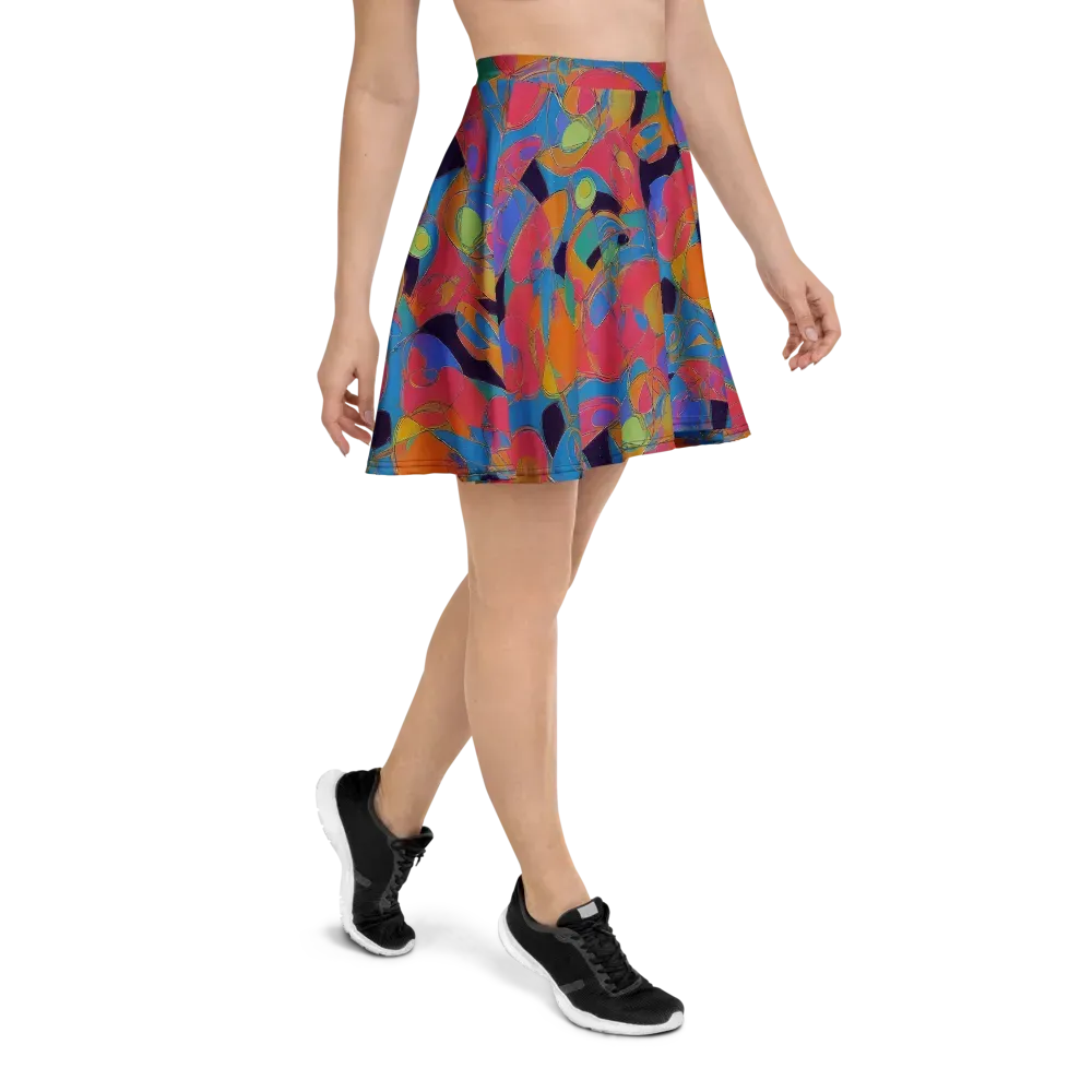 Mosaic Fever on Skater Skirt — Right