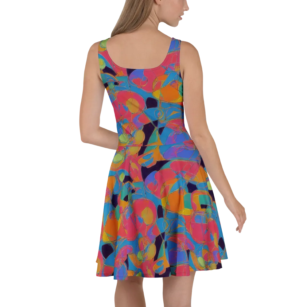 Mosaic Fever on Skater Dress — Back