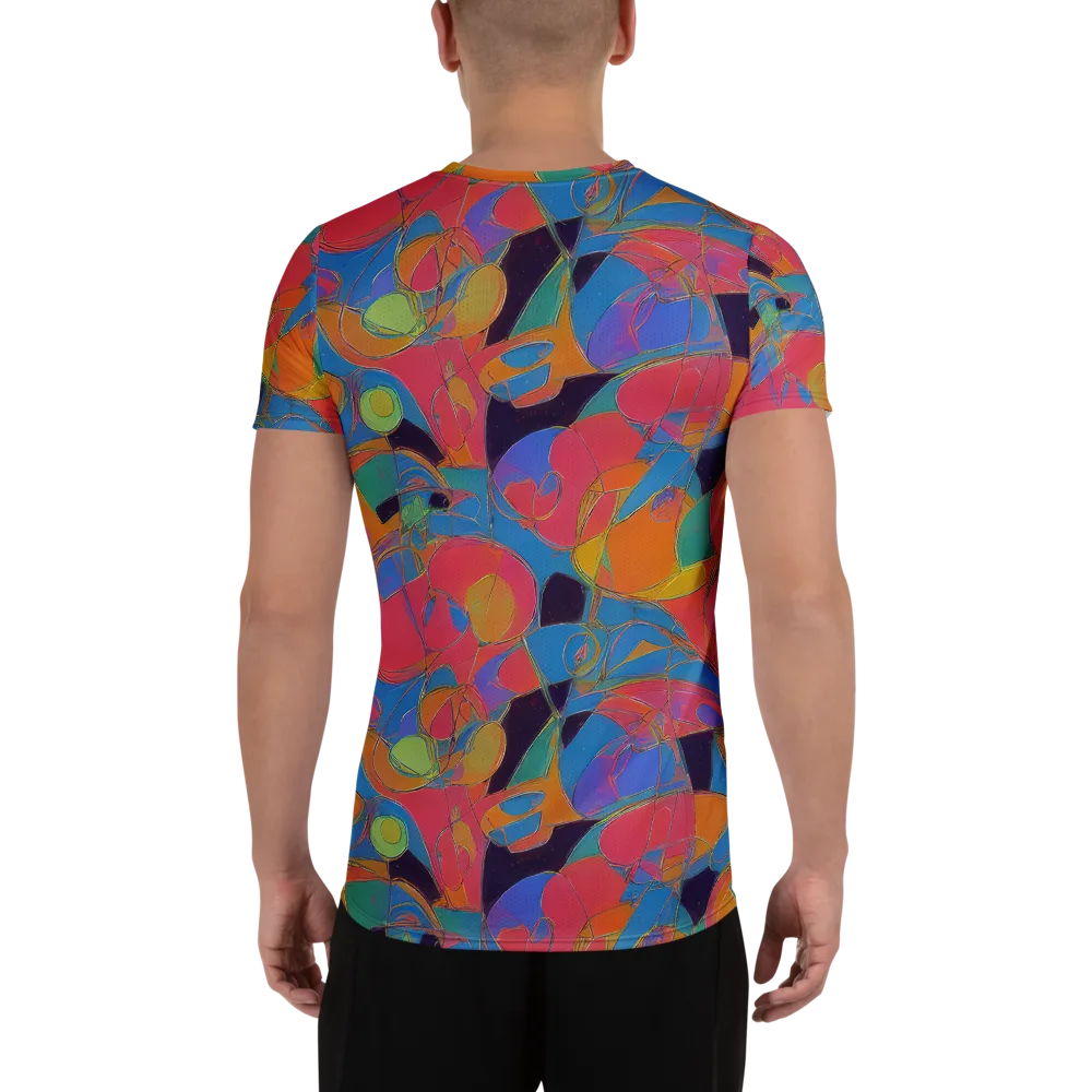 Mosaic Fever on Men's Athletic T-Shirt — Back