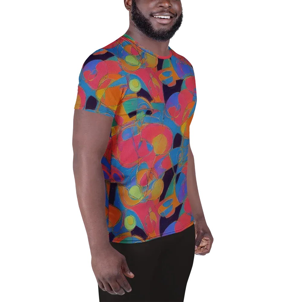 Mosaic Fever on Men's Athletic T-Shirt — Right