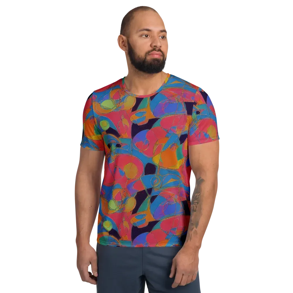 Mosaic Fever on Men's Athletic T-Shirt — Front