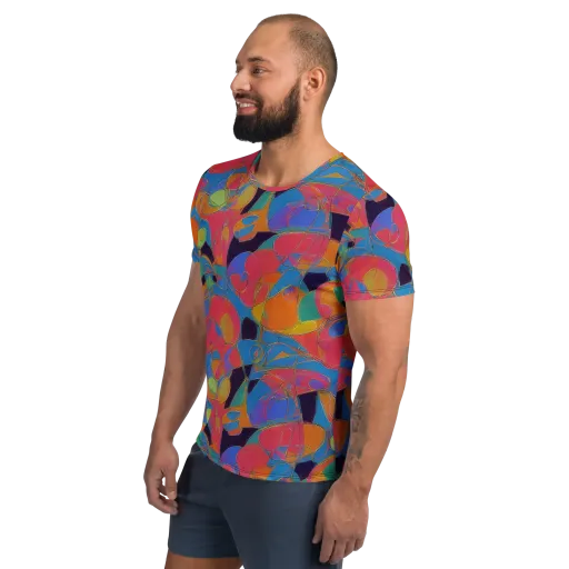 Mosaic Fever on a Men's Athletic T-Shirt