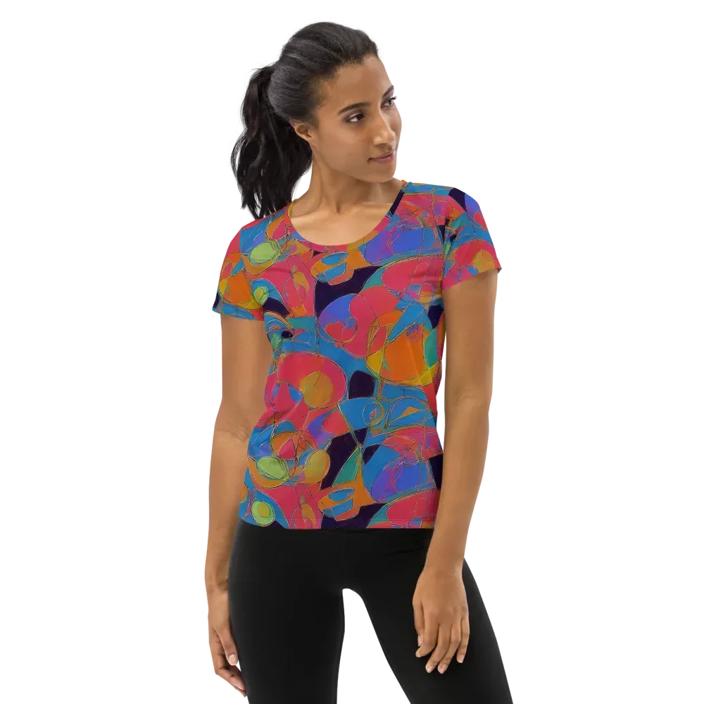Mosaic Fever on Women's Athletic T-Shirt — Front