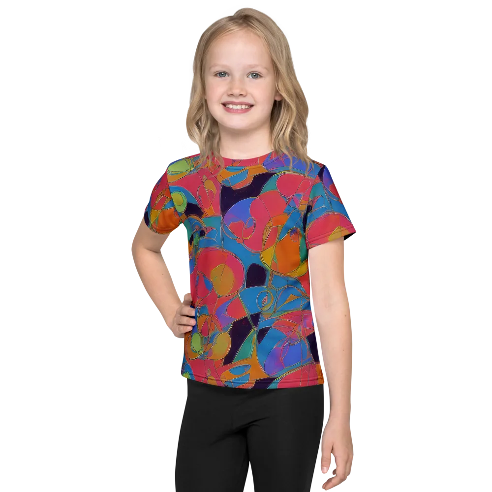 Mosaic Fever on Kids Crew Neck T-Shirt — Front